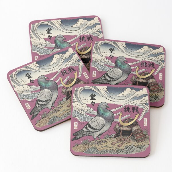 Item preview, Samurai Pigeon Japanese Inspired Art designed and sold by azule1.