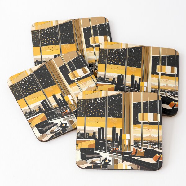 Item preview, City in Black and Gold designed and sold by MorganaWelchArt.