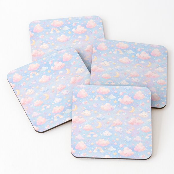 Item preview, seamless - pink clouds and blue sky designed and sold by QuietVanilla.