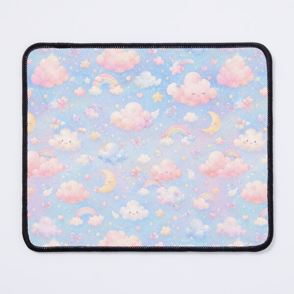 Item preview, seamless - pink clouds and blue sky designed and sold by QuietVanilla.