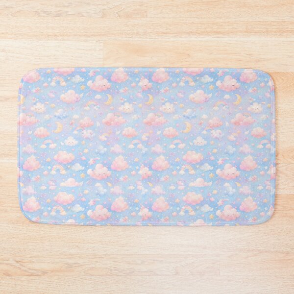 Item preview, seamless - pink clouds and blue sky designed and sold by QuietVanilla.