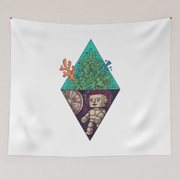 Item preview, The Mighty Golem - Surreal Hand-Drawn Indie Doodle Art designed and sold by Xyshope.