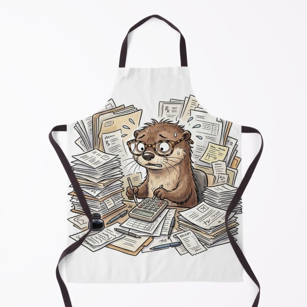 Item preview, Otter Doing Taxes with Calculator designed and sold by YNAMREG.