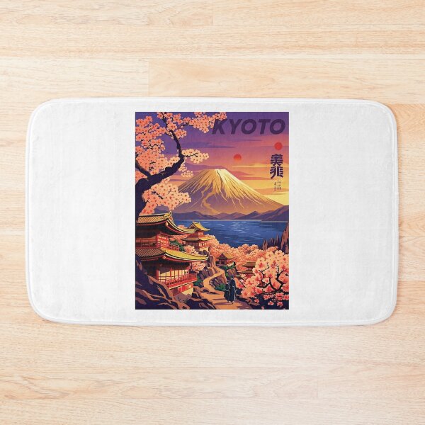 Item preview, Kyoto Japan Vintage Travel Poster | Retro Mount Fuji designed and sold by PrintsGate.