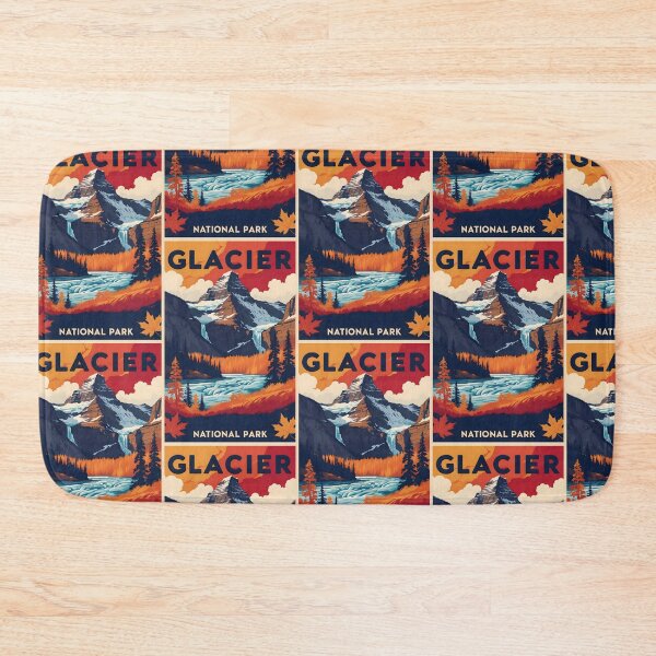 Item preview, Glacier National Park Autumn USA Vintage Travel Tourism designed and sold by TravelersGems.