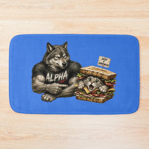 Item preview, Alpha Wolf Sticker – Funny Cat Sandwich Meme Art designed and sold by Felixuss.