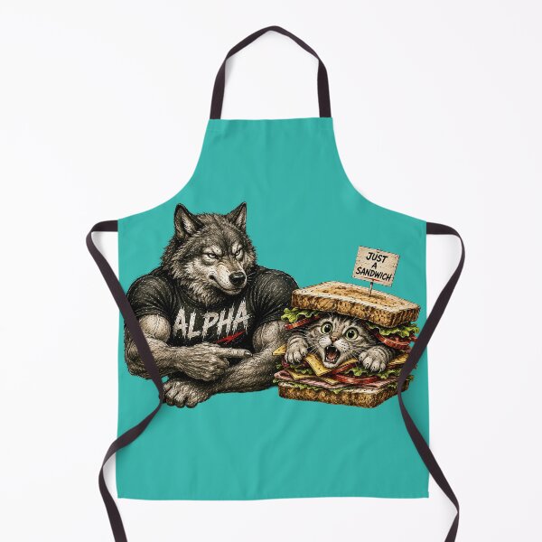 Item preview, Alpha Wolf Sticker – Funny Cat Sandwich Meme Art designed and sold by Felixuss.