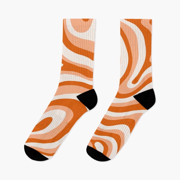 Item preview, Liquid Swirl Retro Abstract in oranges tones, Cream, and White designed and sold by Differenceee.