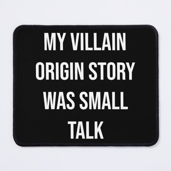 Item preview, My Villain Origin Story Was Small Talk Funny Introvert T-Shirt | Social Anxiety Meme Typography 1 designed and sold by Creations by lyne.