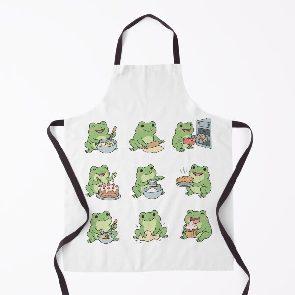 Item preview, Cute Baking Frogs Sticker Sheet Kawaii Chef Amphibian designed and sold by raedattia.