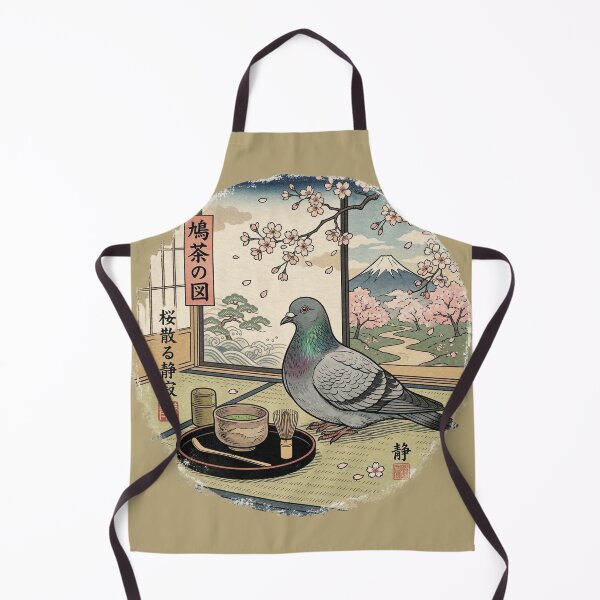 Item preview, Tea Ceremony Pigeon Japanese Inspired Art designed and sold by azule1.