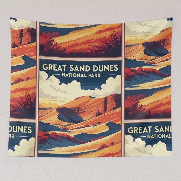 Item preview, Great Sand Dunes National Park Autumn USA Vintage Travel Tourism designed and sold by TravelersGems.