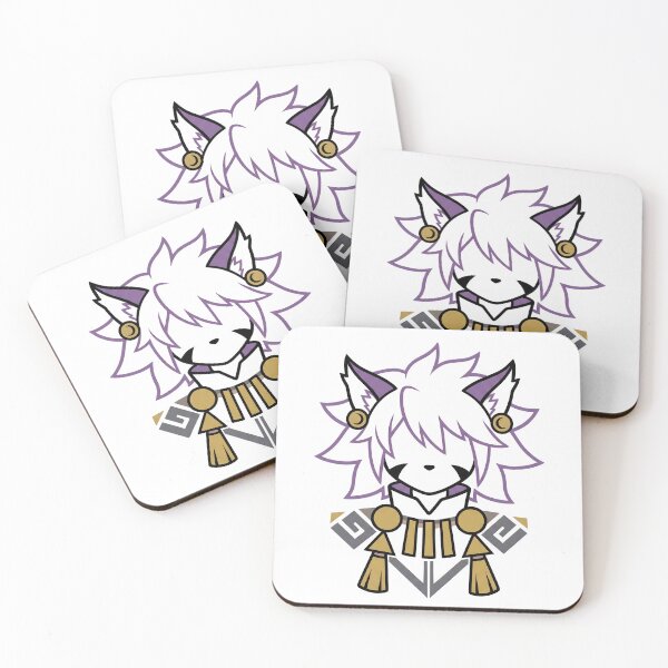 Item preview, Elh Felineko Cat Logo - Red the hunter - Kawaii Neko Girl Minimalist designed and sold by CuteKats.