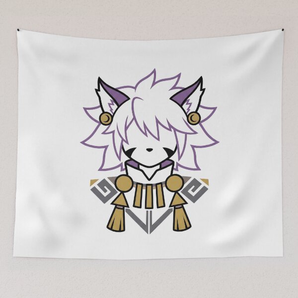 Item preview, Elh Felineko Cat Logo - Red the hunter - Kawaii Neko Girl Minimalist designed and sold by CuteKats.