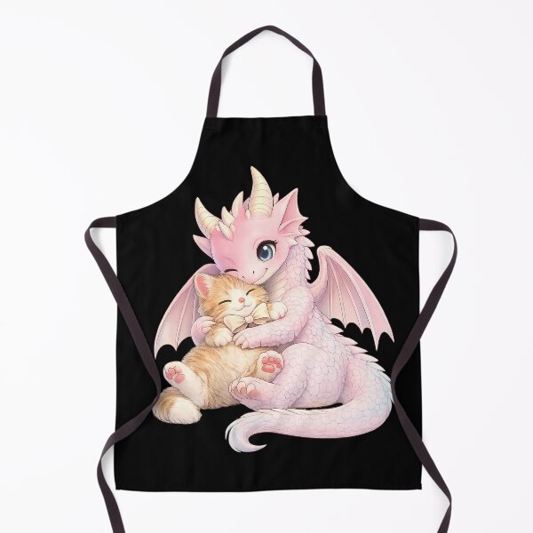 Item preview, Cute Pink Baby Dragon Hugging Kitten designed and sold by Hatchling Hollow.