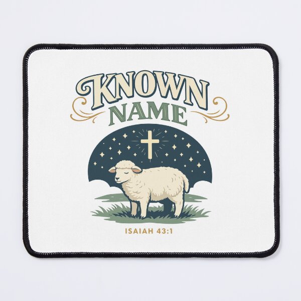 Item preview, Known Name Christian Lamb – Isaiah 43:1 Bible Verse designed and sold by stylishdzign.