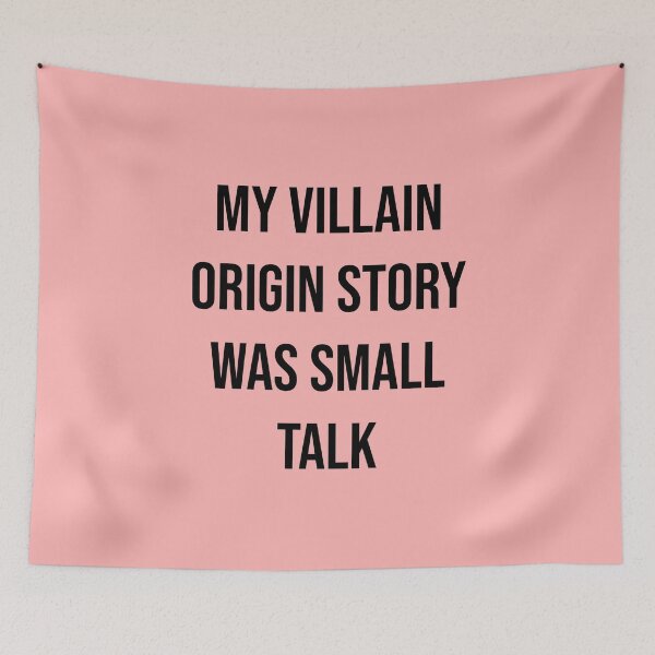 Item preview, My Villain Origin Story Was Small Talk Funny Introvert T-Shirt | Social Anxiety Meme Typography 2 designed and sold by Creations by lyne.