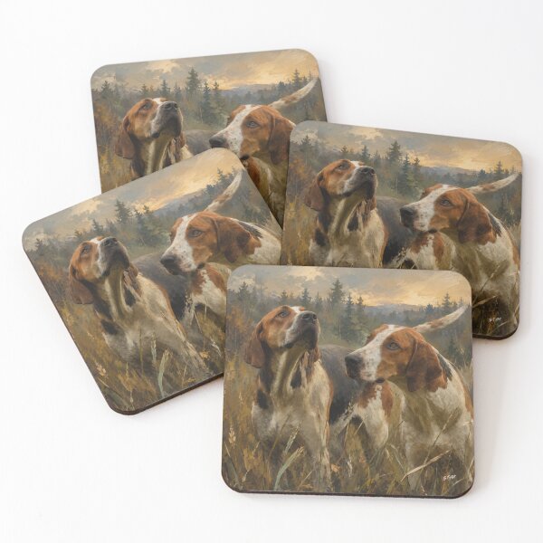 Item preview, Foxhound Portrait – Noble Hunting Dog Wildlife Art designed and sold by TammyHunterArt.
