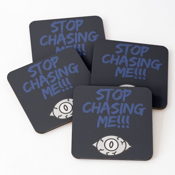 Item preview, Stop Chasing Me Blue Creepy Eyeball Horror designed and sold by VariusDesigns.