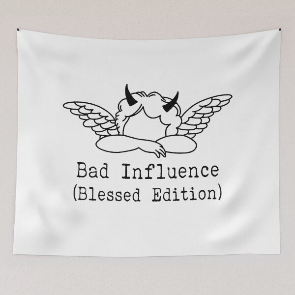 Item preview, Cute Angel with Devil Horns – Bad Influence (Blessed Edition) designed and sold by witchlingart.