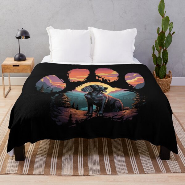 Item preview, Funny Blue Dachshund Paw Synthwave Mountain Tree Mom Dad Kids designed and sold by rafaeltto.