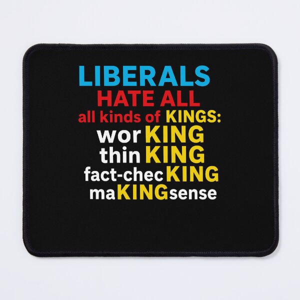 Item preview, Liberals Hate All Kings Political Satire Anti Monarchy Protest Graphic designed and sold by CocoLama.