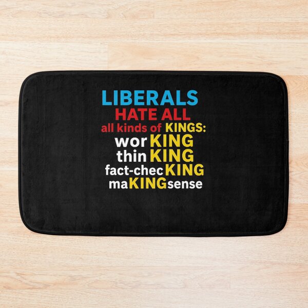 Item preview, Liberals Hate All Kings Political Satire Anti Monarchy Protest Graphic designed and sold by CocoLama.