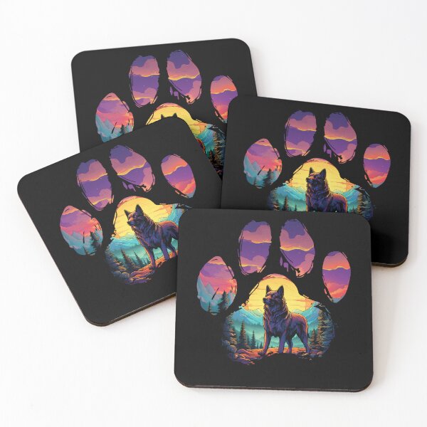 Item preview, Funny Bohemian Shepherd Paw Synthwave Mountain Tree Mom Dad Kids designed and sold by rafaeltto.