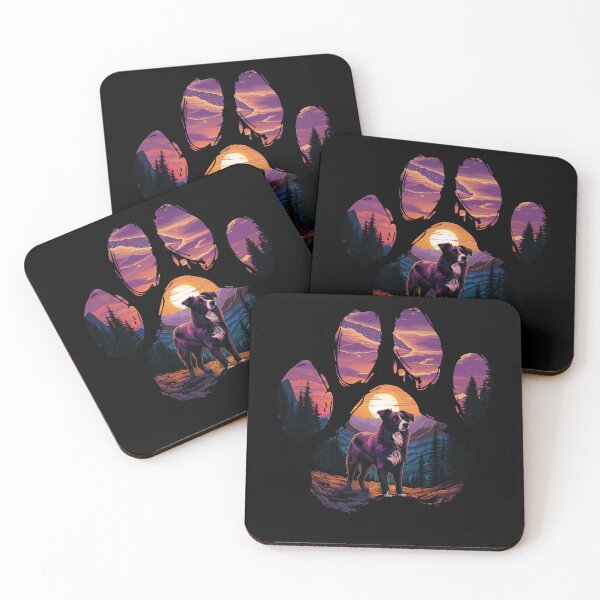 Item preview, Funny Border Collie Paw Synthwave Mountain Tree Mom Dad Kids designed and sold by rafaeltto.