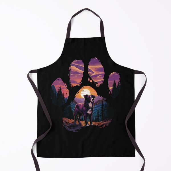 Item preview, Funny Border Collie Paw Synthwave Mountain Tree Mom Dad Kids designed and sold by rafaeltto.