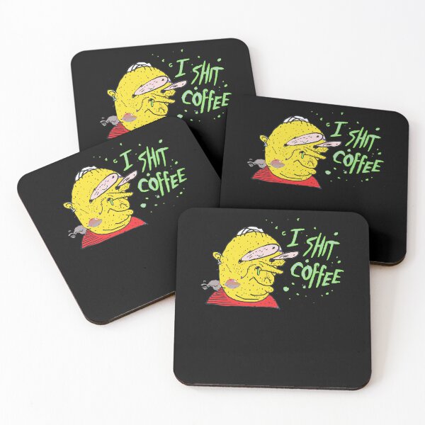 Item preview, I Shit Coffee Funny Caffeinated Vintage Character Meme Design designed and sold by Mind-Drift.