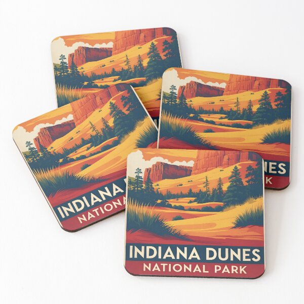 Item preview, Indiana Dunes National Park Autumn USA Vintage Travel Tourism designed and sold by TravelersGems.