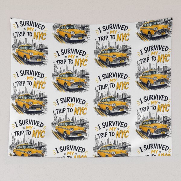Item preview, I Survived My Trip To NYC Vintage Yellow Taxi New York City designed and sold by CocoLama.