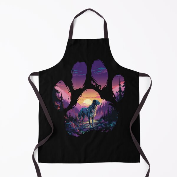 Item preview, Funny Borzoi Paw Synthwave Mountain Tree Mom Dad Kids designed and sold by rafaeltto.