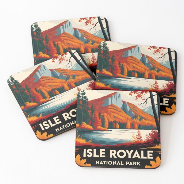 Item preview, Isle Royale National Park Autumn USA Vintage Travel Tourism designed and sold by TravelersGems.