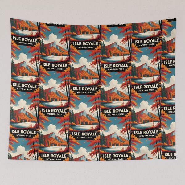 Item preview, Isle Royale National Park Autumn USA Vintage Travel Tourism designed and sold by TravelersGems.
