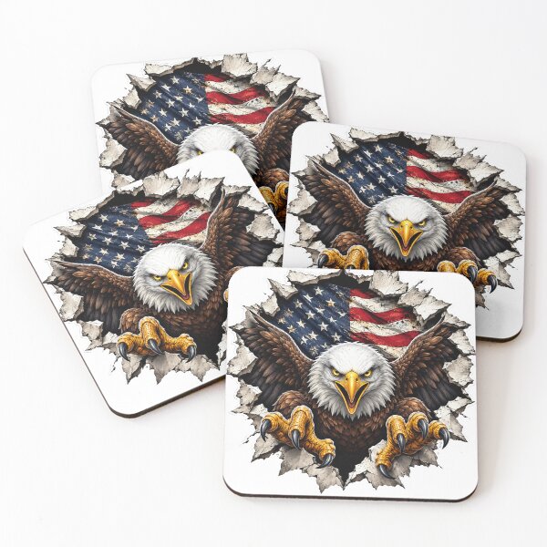 Item preview, American Eagle Ripping Through USA Flag designed and sold by DKSH1234.