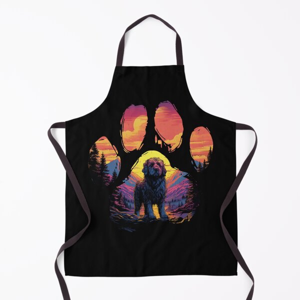 Item preview, Funny Bouvier Des Flandres Paw Synthwave Mountain Tree Mom Dad Kids designed and sold by rafaeltto.