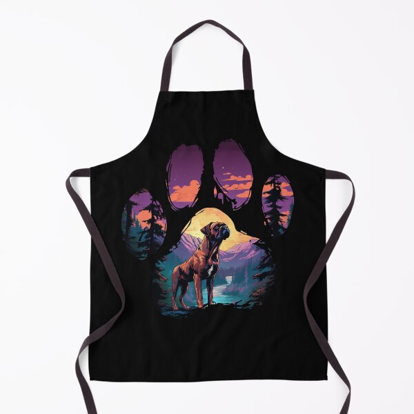 Item preview, Funny Boxer Paw Synthwave Mountain Tree Mom Dad Kids designed and sold by rafaeltto.