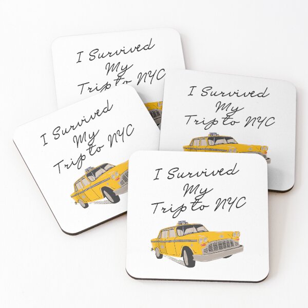 Item preview, I Survived My Trip To NYC Funny Yellow Taxi Vintage Travel Design designed and sold by CocoLama.