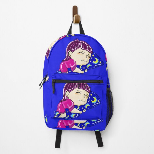 Item preview, Sweet dreams! A cute hand-drawn illustration of a anime girl peacefully sleeping while hugging a dreamy starry night pillow. designed and sold by Ban Nang Root.