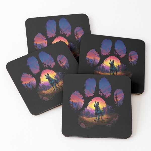 Item preview, Funny Bull Terrier Paw Synthwave Mountain Tree Mom Dad Kids designed and sold by rafaeltto.