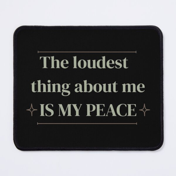 Item preview, The Loudest Thing About Me Is My Peace | Sage Green Typography designed and sold by Sparkle First Co..