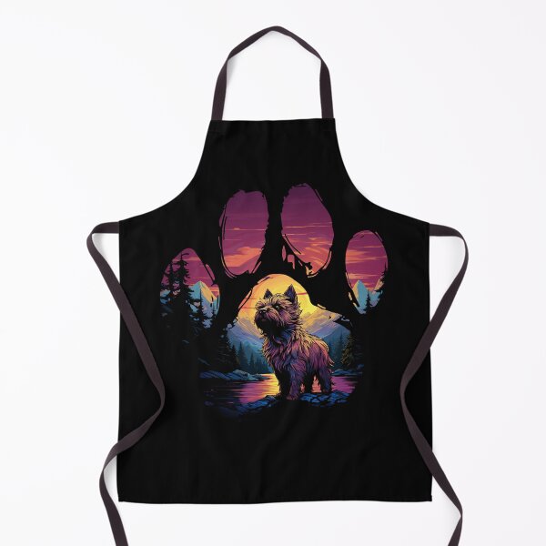 Item preview, Funny Cairn Terrier Paw Synthwave Mountain Tree Mom Dad Kids designed and sold by rafaeltto.