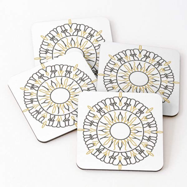 Item preview, Elegant Gold and Black Circular Mandala Art – Geometric Meditation Design designed and sold by adlkh.