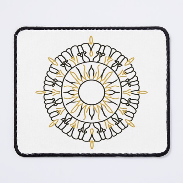 Item preview, Elegant Gold and Black Circular Mandala Art – Geometric Meditation Design designed and sold by adlkh.