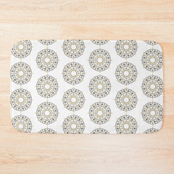 Item preview, Elegant Gold and Black Circular Mandala Art – Geometric Meditation Design designed and sold by adlkh.