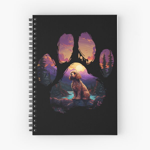 Item preview, Funny Cavapoo Paw Synthwave Mountain Tree Mom Dad Kids designed and sold by rafaeltto.