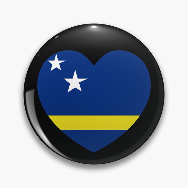 Artikelvorschau, Curaçao Flagge Herz CW entworfen und verkauft von shitpostee.