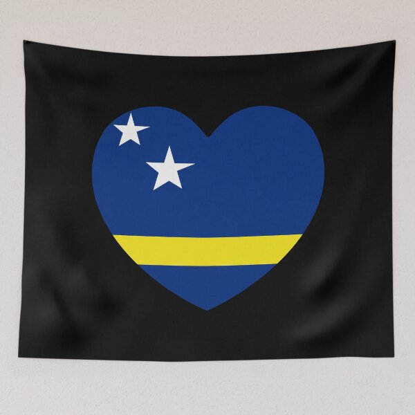 Item preview, Curaçao Flag Heart CW designed and sold by shitpostee.